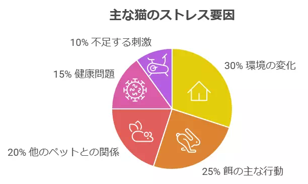 猫の主なストレス要因