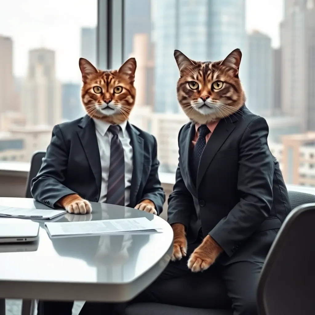 猫のお仕事は会長&専務?
