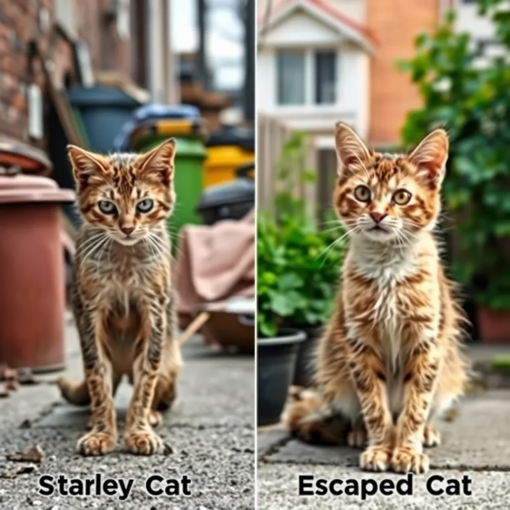 捨てられた猫と脱走した猫:どうなるかの違いと生存への影響