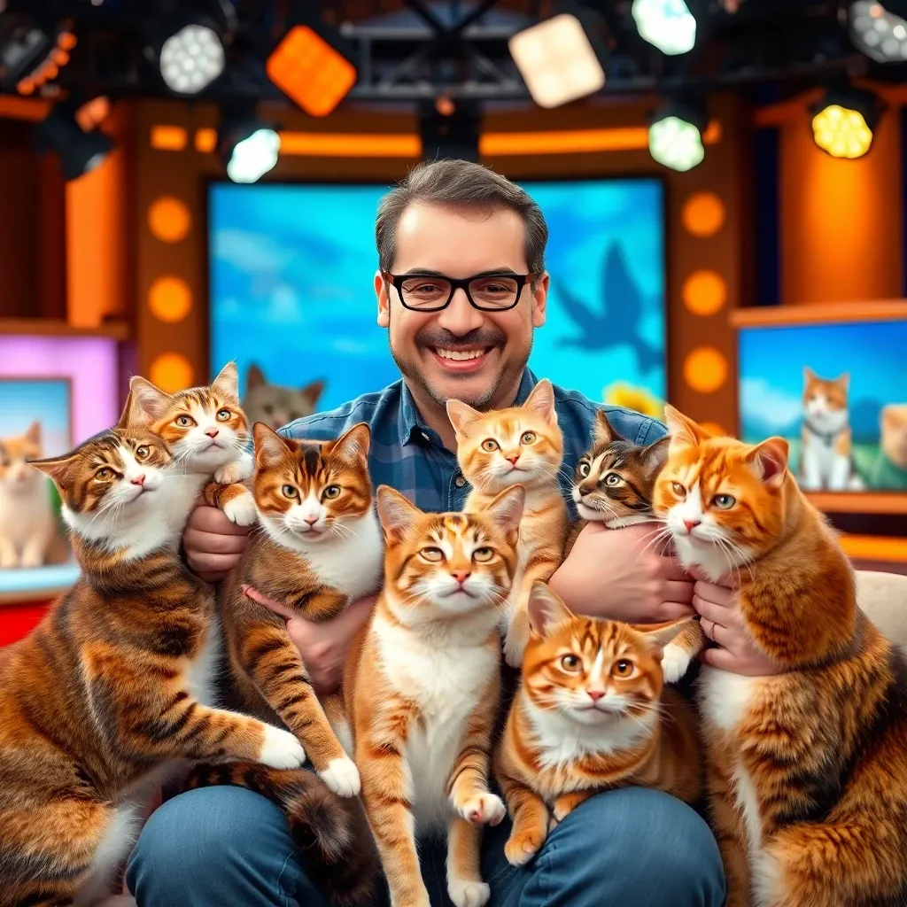 テレビ番組「みんなの動物園」で見せた池崎の猫愛
