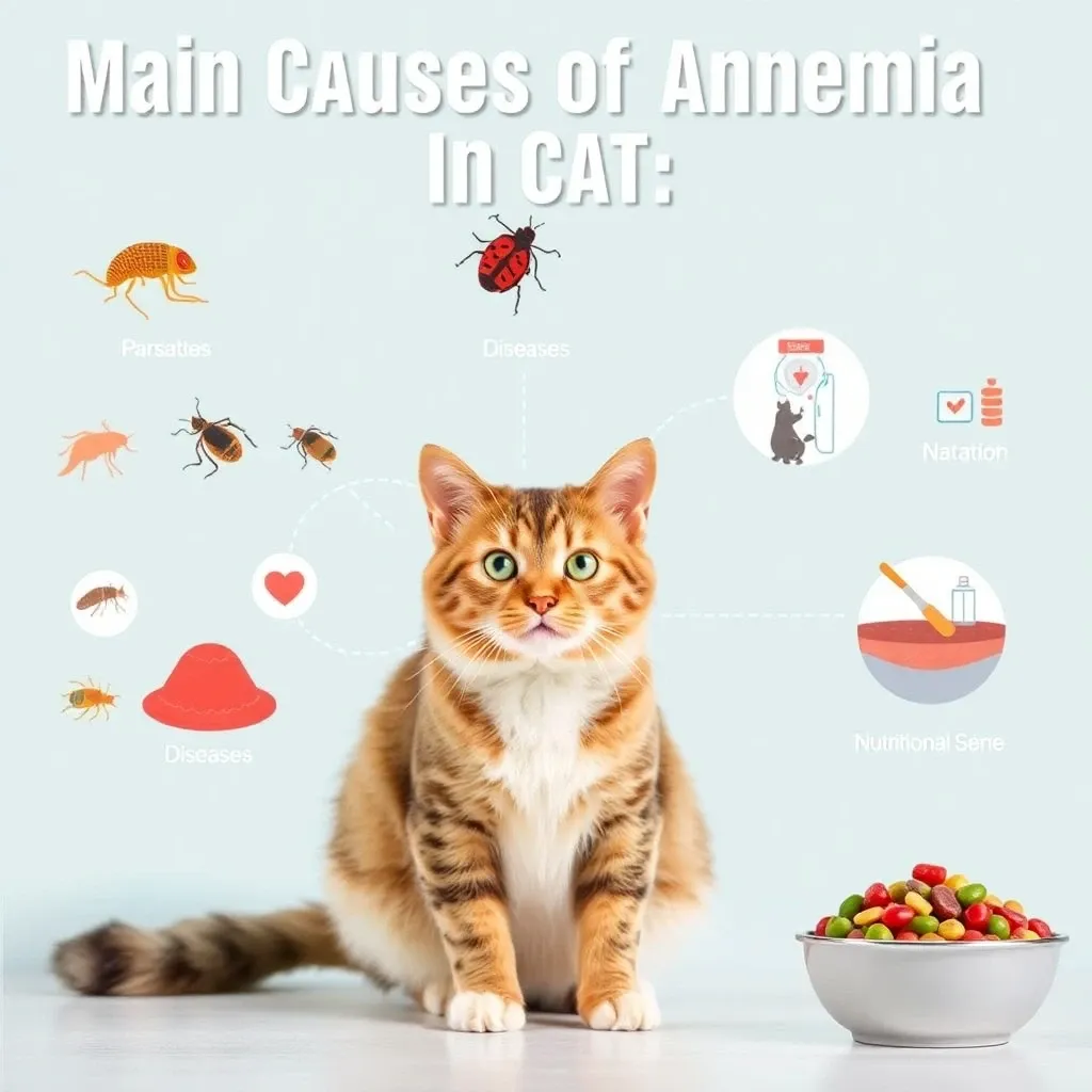 猫が貧血になる主な原因!寄生虫、病気、栄養不足