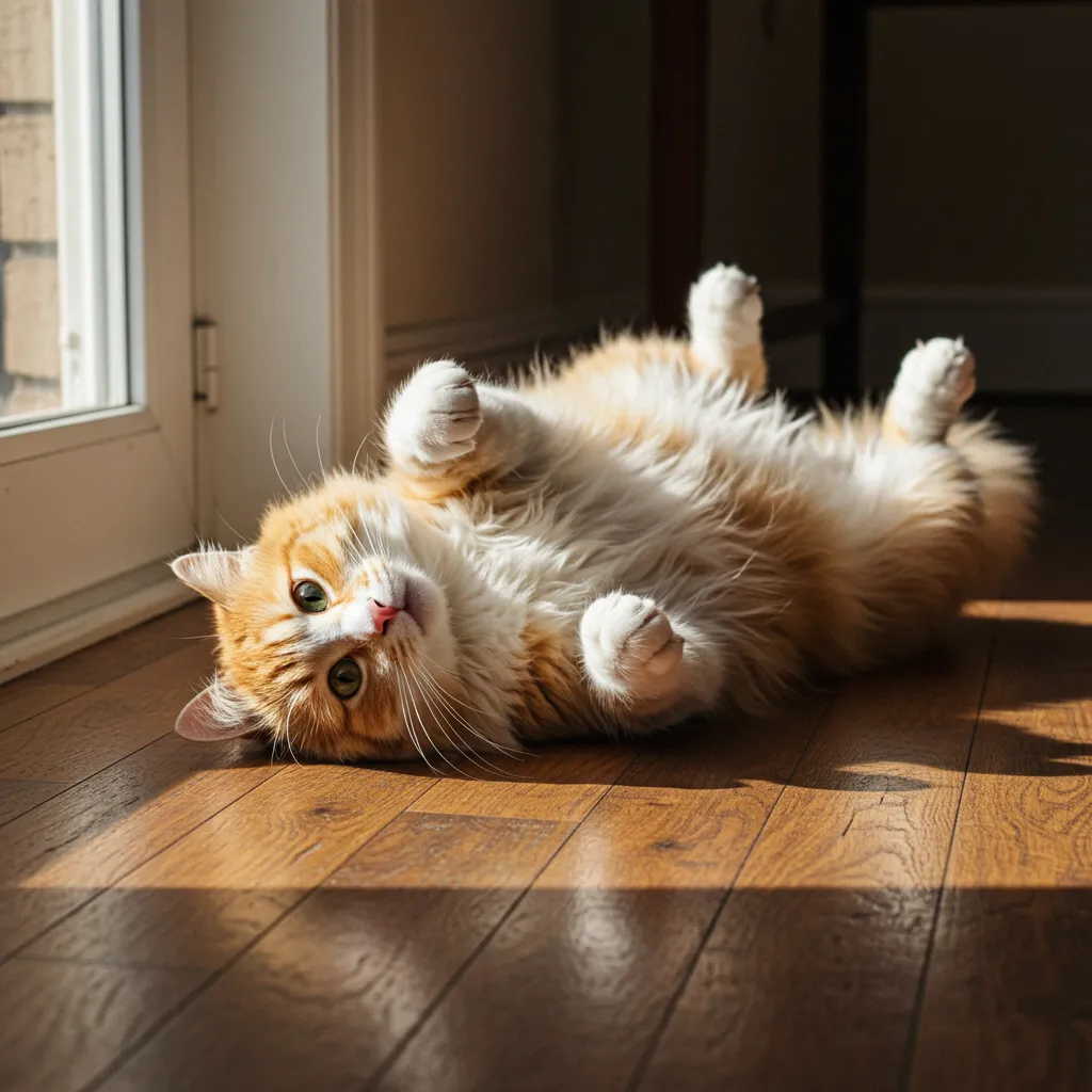 猫へそ天くねくね現象|お腹見せる時の本音大公開