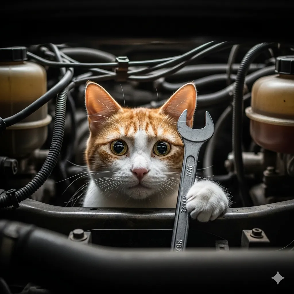 警告！猫がエンジンルームに入りやすい車種と入られた時の対処法
