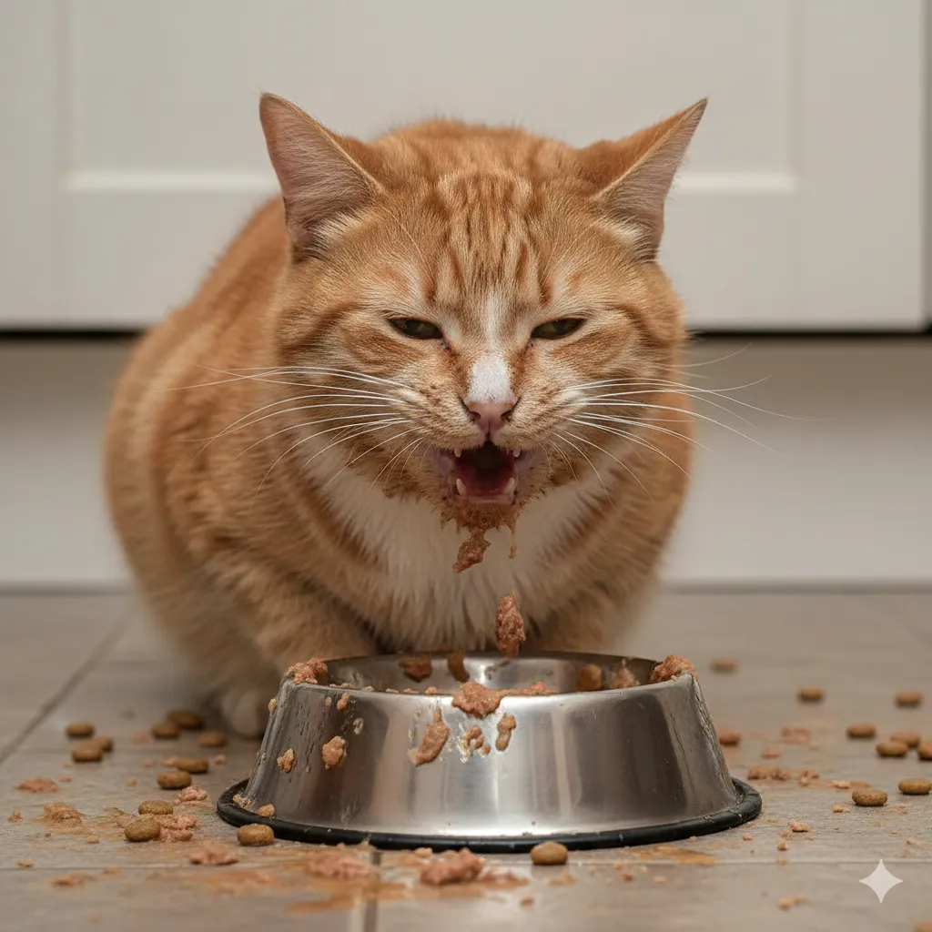 猫が餌をポロポロ落とす食べこぼし対策！食器変更で改善するか