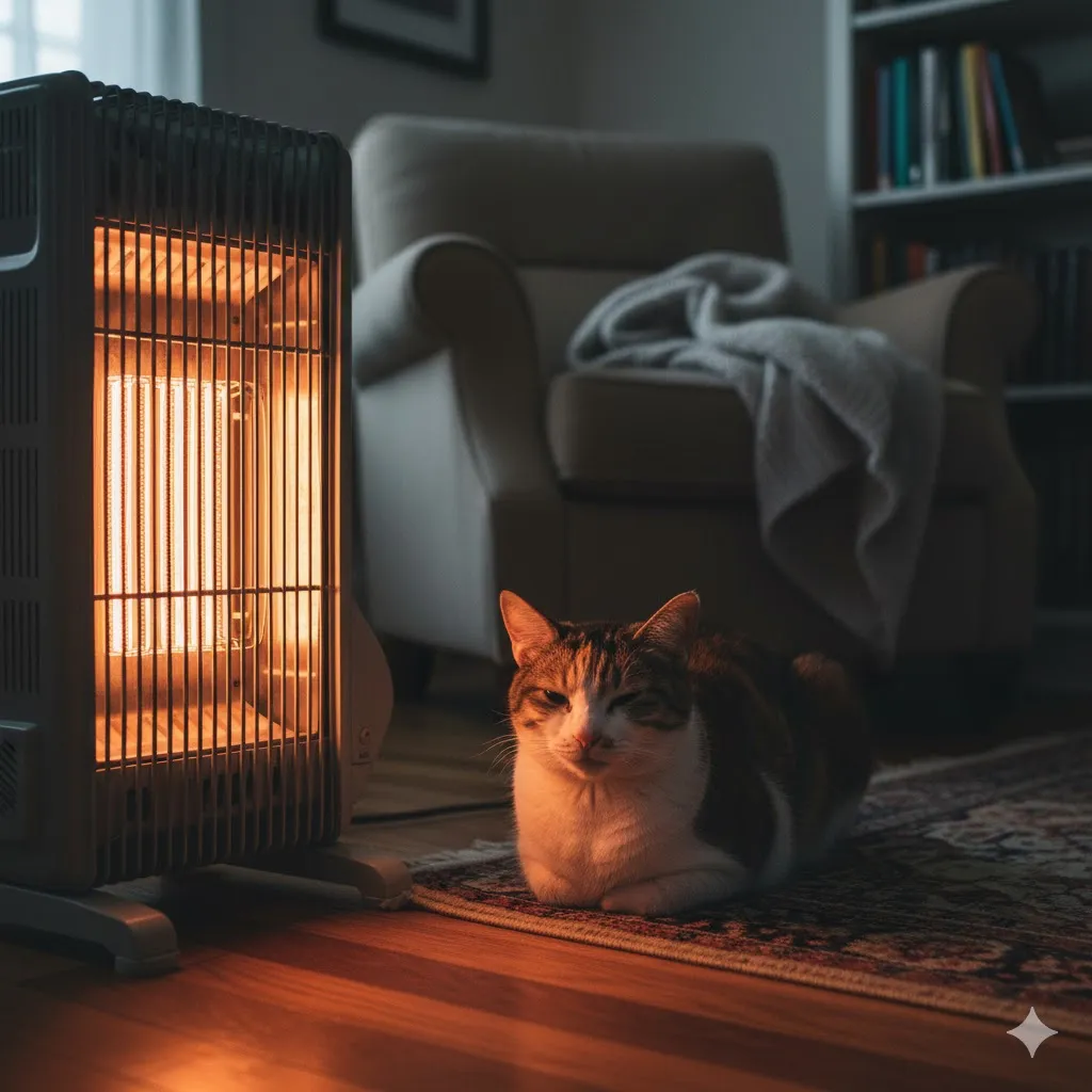 猫の冬、暖房つけっぱなしは危険！正しい設定温度と夜の注意点