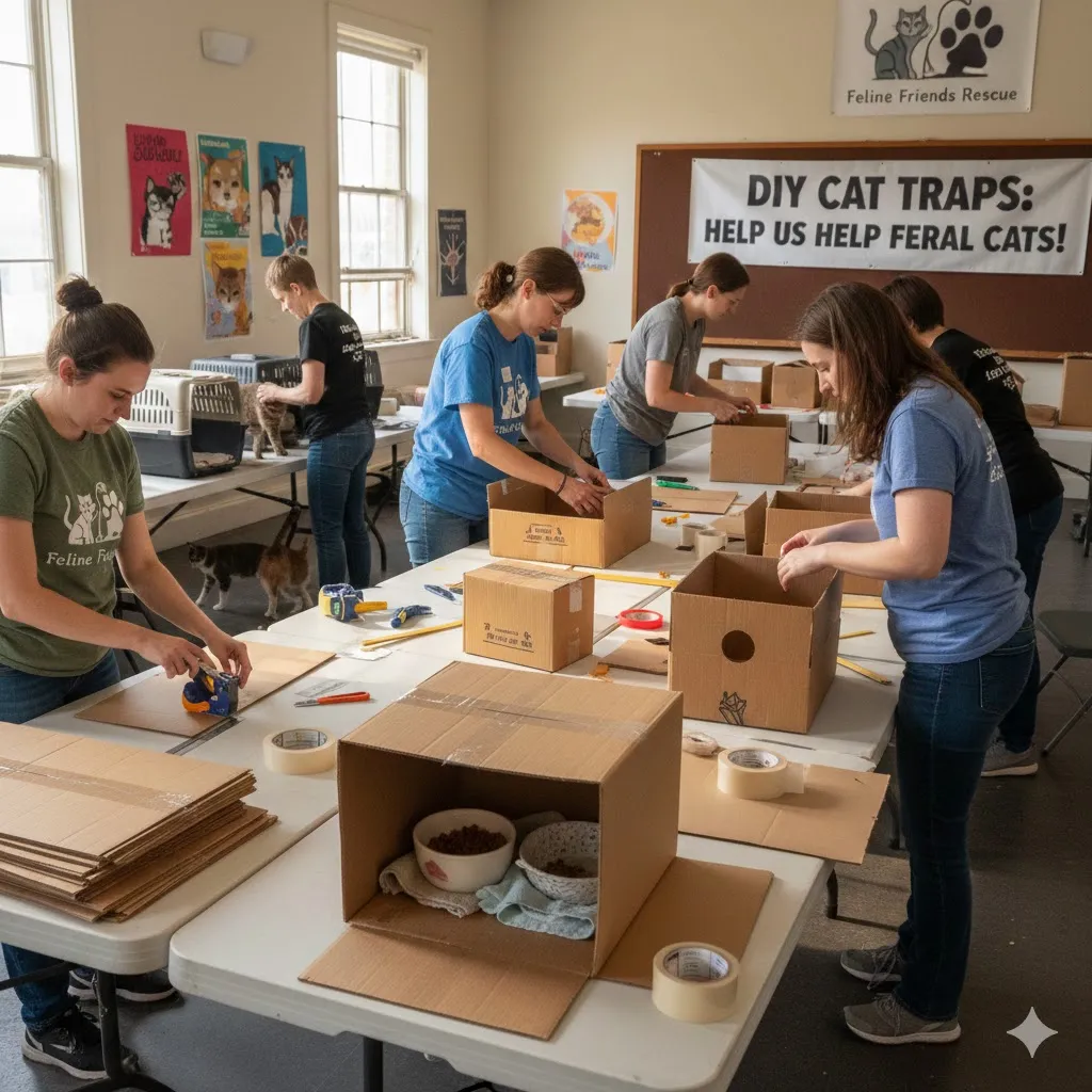 100均で猫捕獲器自作！ダンボール・牛乳パックで罠作り方