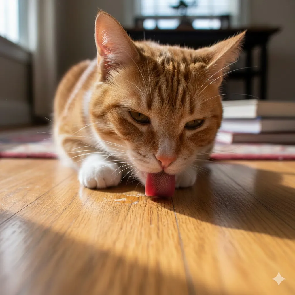 猫が床を舐める理由とミネラル不足を解消するには？ほこりやコンロも