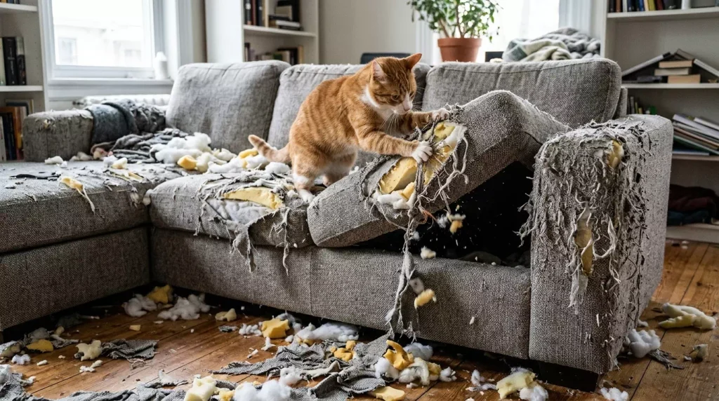 猫がソファをボロボロにする理由2