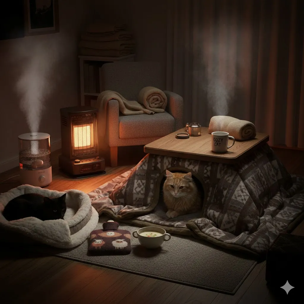 100均で猫の寒さ対策！手作り猫こたつやケージ用夜の湯たんぽ活用