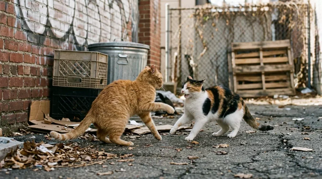 猫の喧嘩を仲裁する方法