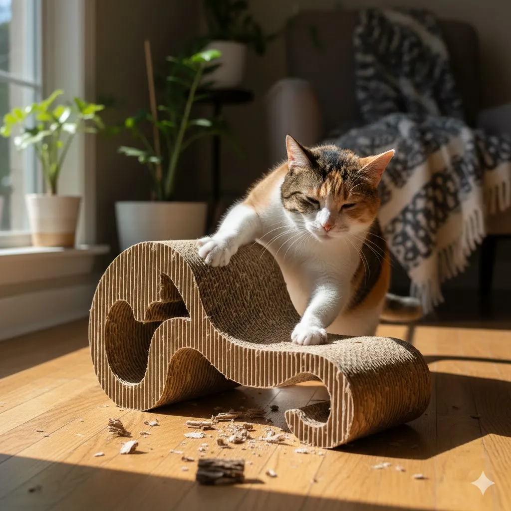 サンシャイン池崎も実践！猫の爪とぎ段ボール手作りで簡単自作の技！