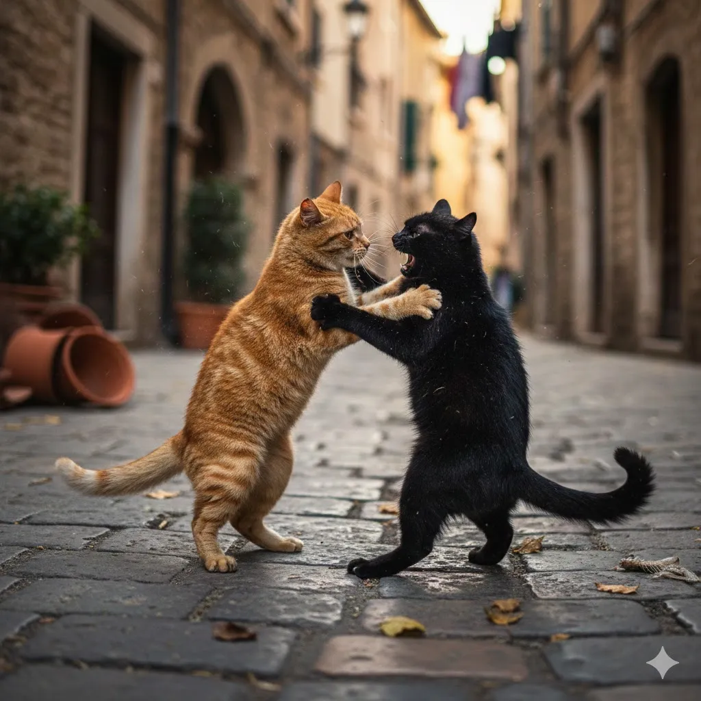 猫の喧嘩を仲裁！急に喧嘩するようになった野良猫と死亡のリスク考