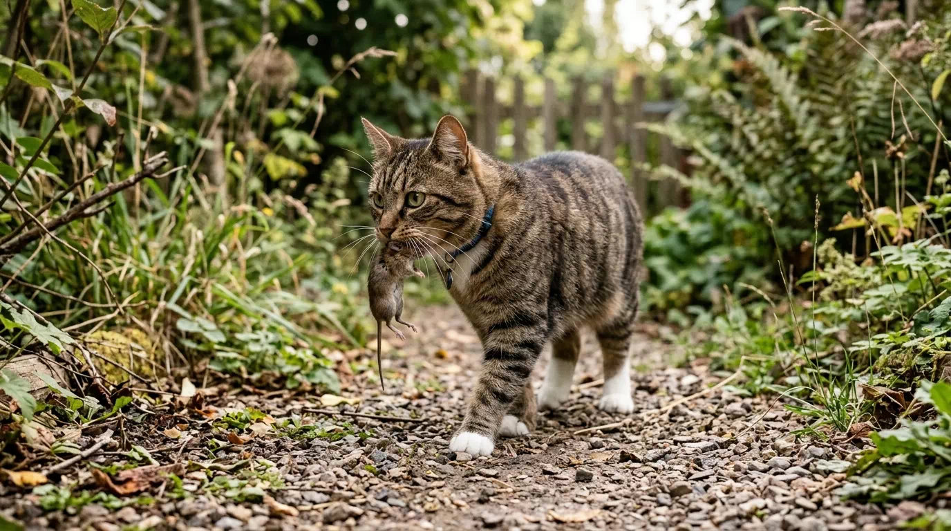 野良猫がネズミを持ってくるのをやめ させる